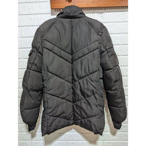 Madden Girl Women's Black Solid Long-Sleeve Polyester Full-Zip Puffer Coat Size - Picture 4 of 9